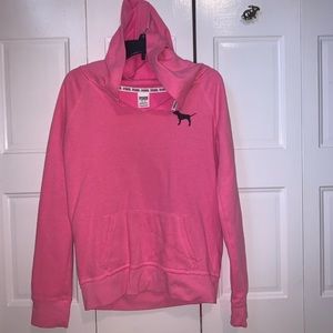 ⭐️Hot PINK Victoria’s Secret size medium V-neck hoodie